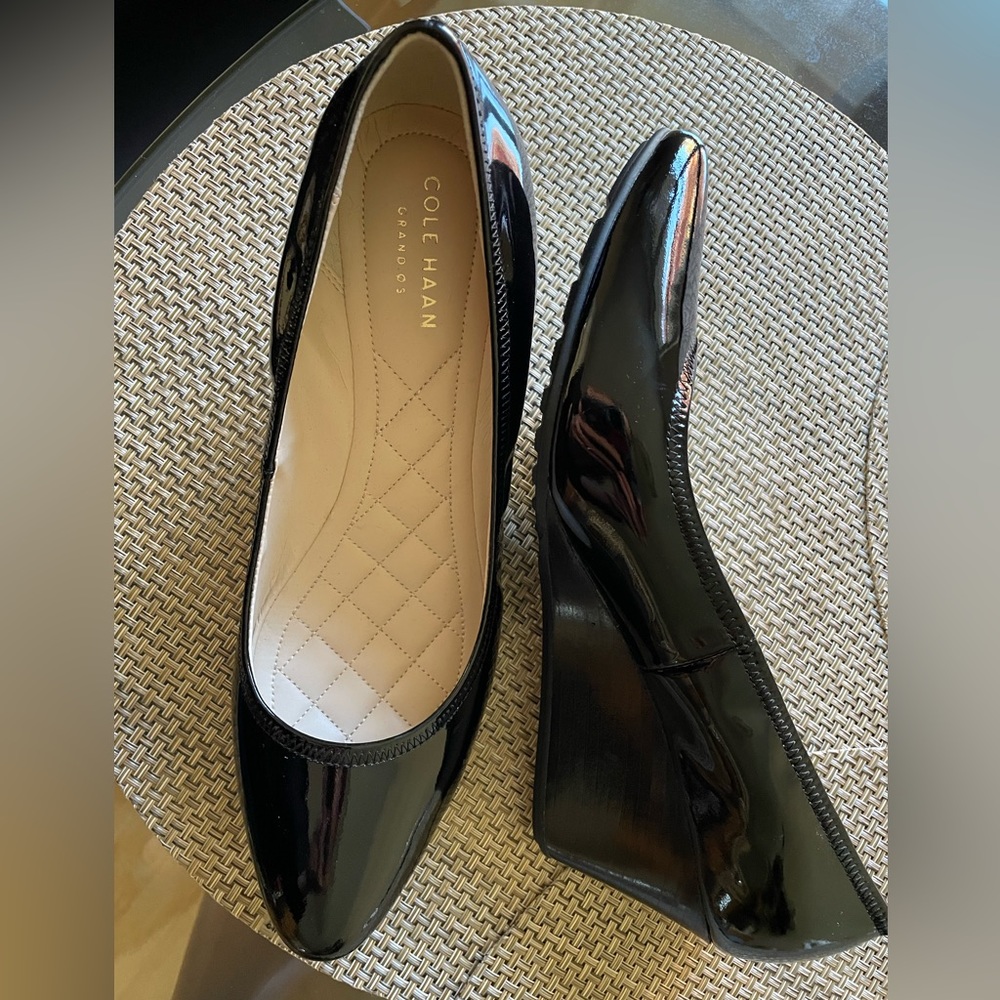 Cole Haan Grand OS Patent Wedge Shoes